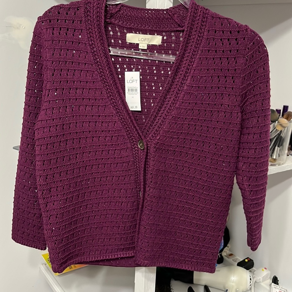 wine color, sweater, brand new